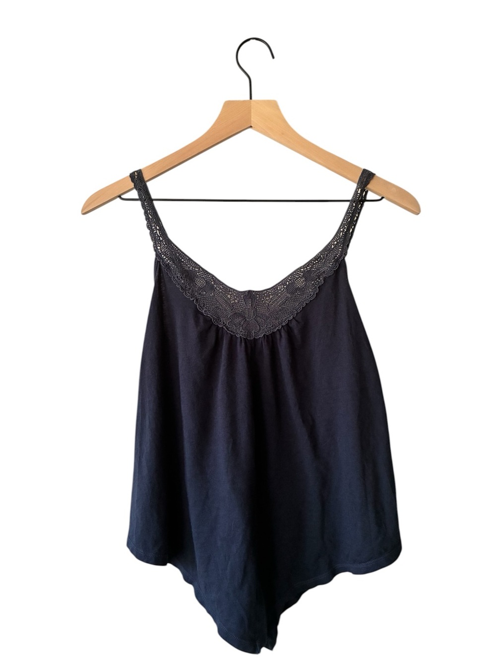 American Eagle Outfitters Navy Blue Lace-Trim Cami